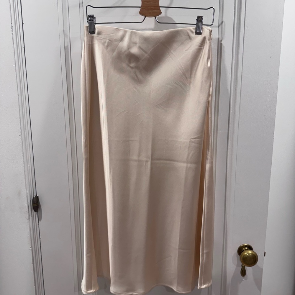 Rachel Zoe Cream Midi Skirt